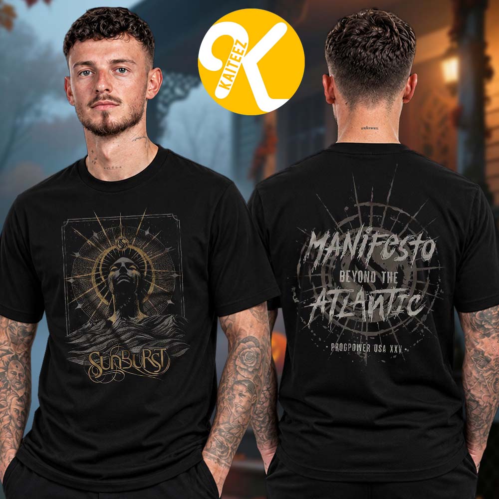 ProgPower USA 2026 Merch In Atlanta GA On September 9-12 2026 Manifesto Beyond The Atlantic Two Sided Unisex T-Shirt ProgPower USA 2026 Merch In Atlanta GA On September 9-12 2026 Manifesto Beyond The Atlantic Two Sided Unisex T-Shirt