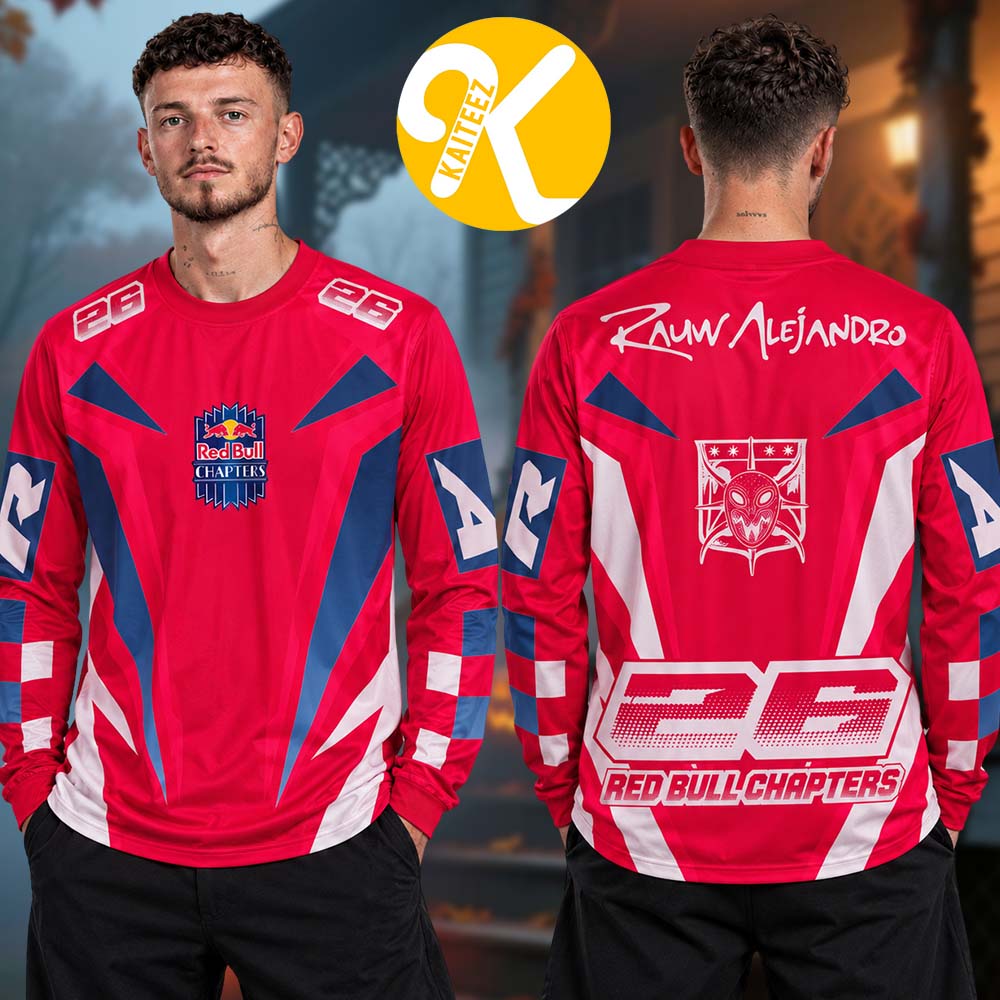 Rauw Alejandro Red Bull Chapers Merch Motorcross Longsleeve Jersey Rauw Alejandro Red Bull Chapers Merch Motorcross Longsleeve Jersey