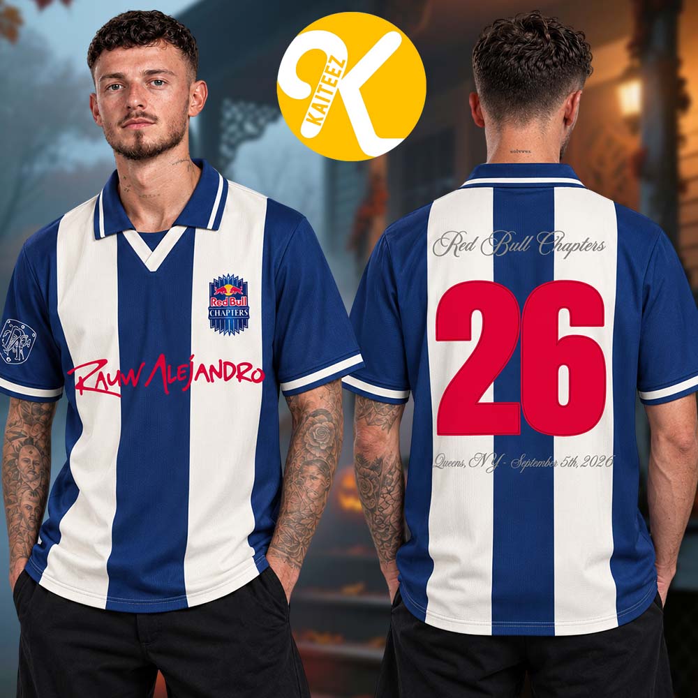 Rauw Alejandro Red Bull Chapers Merch Queen NY On September 5 2026 Exclusive Vneck Polo Jersey Rauw Alejandro Red Bull Chapers Merch Queen NY On September 5 2026 Exclusive Vneck Polo Jersey