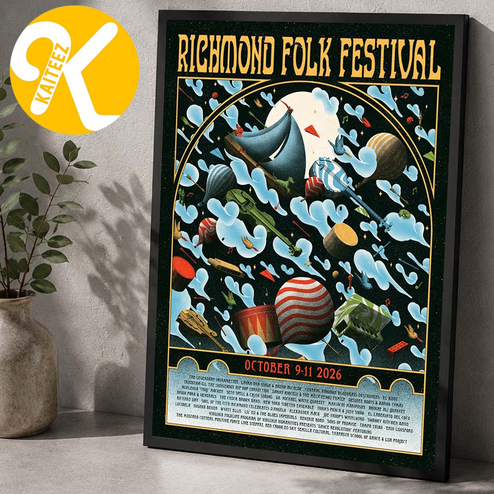 Richmond Folk Festival 2026 Event Poster By Christian Taylor Line Up Home Decor Poster Canvas Richmond Folk Festival 2026 Event Poster By Christian Taylor Line Up Home Decor Poster Canvas