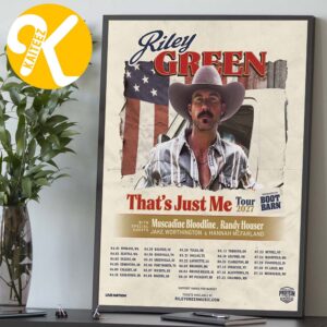 Riley Green That Just Me Tour 2027 Tour Dates Home Decor Poster Canvas