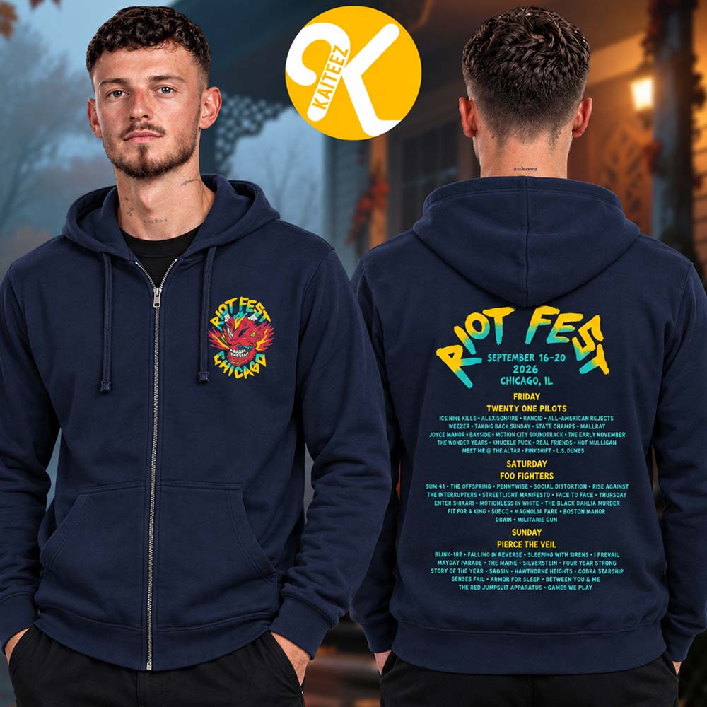 Riot Fest 2026 Merch In Chicago IL On September 18-20 2026 Devil Lineup Unisex Hoodie Riot Fest 2026 Merch In Chicago IL On September 18-20 2026 Devil Lineup Unisex Hoodie