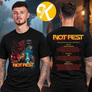 Riot Fest 2026 Merch In Chicago IL On September 18-20 2026 Wrath Of Cats Lineup Two Sided Unisex T-Shirt