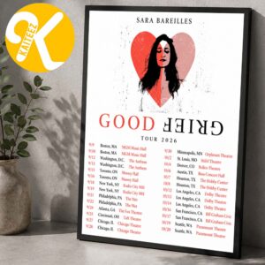 Sara Bareilles Good Grief Tour 2026 Tour Dates Home Decor Poster Canvas