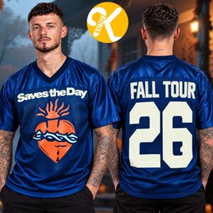 Saves The Day Merch Fall Tour 2026 Football Jersey