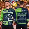Seattle Seahawks NFL Big Logo Knit Ugly Christmas Sweater Seattle Seahawks NFL Big Logo Knit Ugly Christmas Sweater