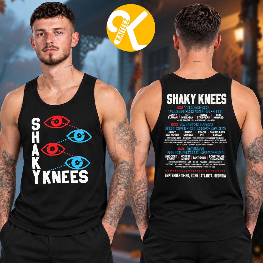 Shaky Knees Festival 2026 Merch At Piedmont Park In Atlanta GA On September 18-20 2026 Muscle Lineup Unisex Tanktop Shaky Knees Festival 2026 Merch At Piedmont Park In Atlanta GA On September 18-20 2026 Muscle Lineup Unisex Tanktop