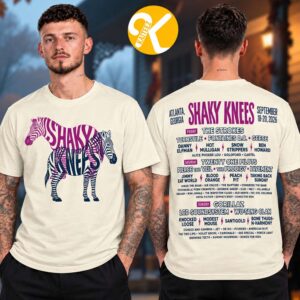Shaky Knees Festival 2026 Merch At Piedmont Park In Atlanta GA On September 18-20 2026 Zebra Lineup Unisex T-Shirt