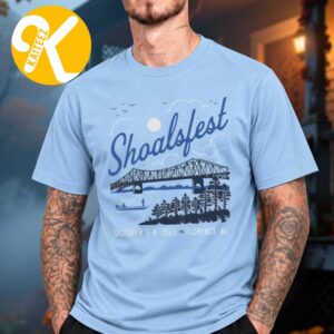 ShoalsFest 2026 Merch At McFarland Park In Florence Alabama On October 3-4 2026 Bridge Light Blue Unisex T-Shirt