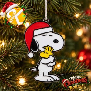 Snoopy Hugging Best Gift For Holiday Christmas Ornament