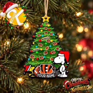Snoopy Peanuts x Cincinnati Bengals Christmas Ornament Xmas Tree Decorations
