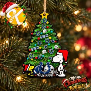 Snoopy Peanuts x Indianapolis Colts Christmas Ornament Xmas Tree Decorations