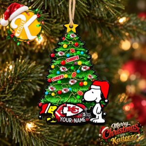 Snoopy Peanuts x Kansas City Chiefs Christmas Ornament Xmas Tree Decorations