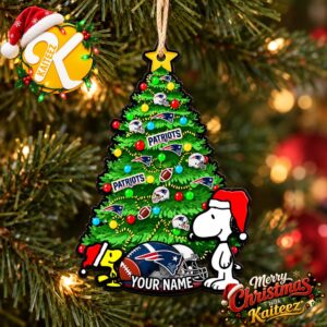 Snoopy Peanuts x New England Patriots Christmas Ornament Xmas Tree Decorations