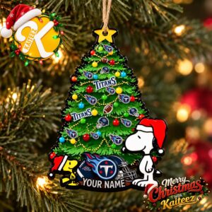 Snoopy Peanuts x Tennessee Titans Christmas Ornament Xmas Tree Decorations