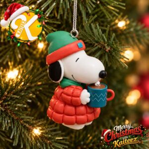 Snoopy With Puffy Jacket And Hot Cocoa Ornament