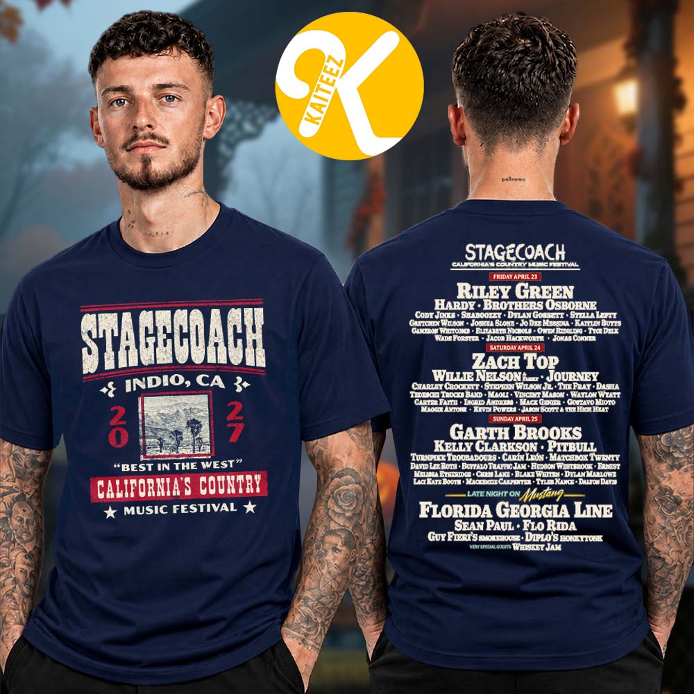 Stagecoach 2027 Merch Best In The West Line Up Two Sided Unisex T-Shirt Stagecoach 2027 Merch Best In The West Line Up Two Sided Unisex T-Shirt