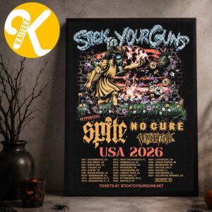 Stick To Your Guns USA 2026 Tour Dates Home Decor Poster Canvas