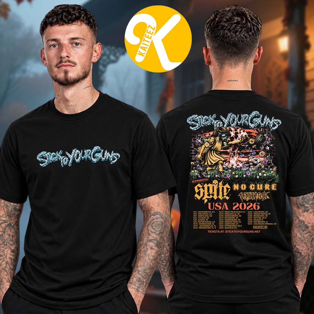 Stick To Your Guns USA 2026 Tour Dates Two Sided Unisex T-Shirt Stick To Your Guns USA 2026 Tour Dates Two Sided Unisex T-Shirt