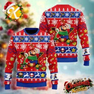 Super Mario Best Gift For Childrens Ugly Christmas Sweater