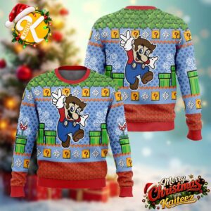 Super Mario Gaming Ugly Christmas Sweater