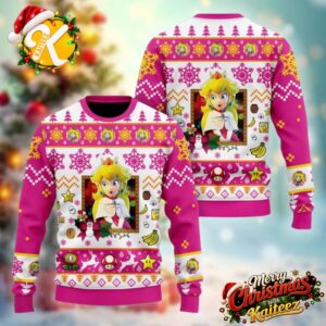 Super Mario Peach Ugly Christmas Sweater