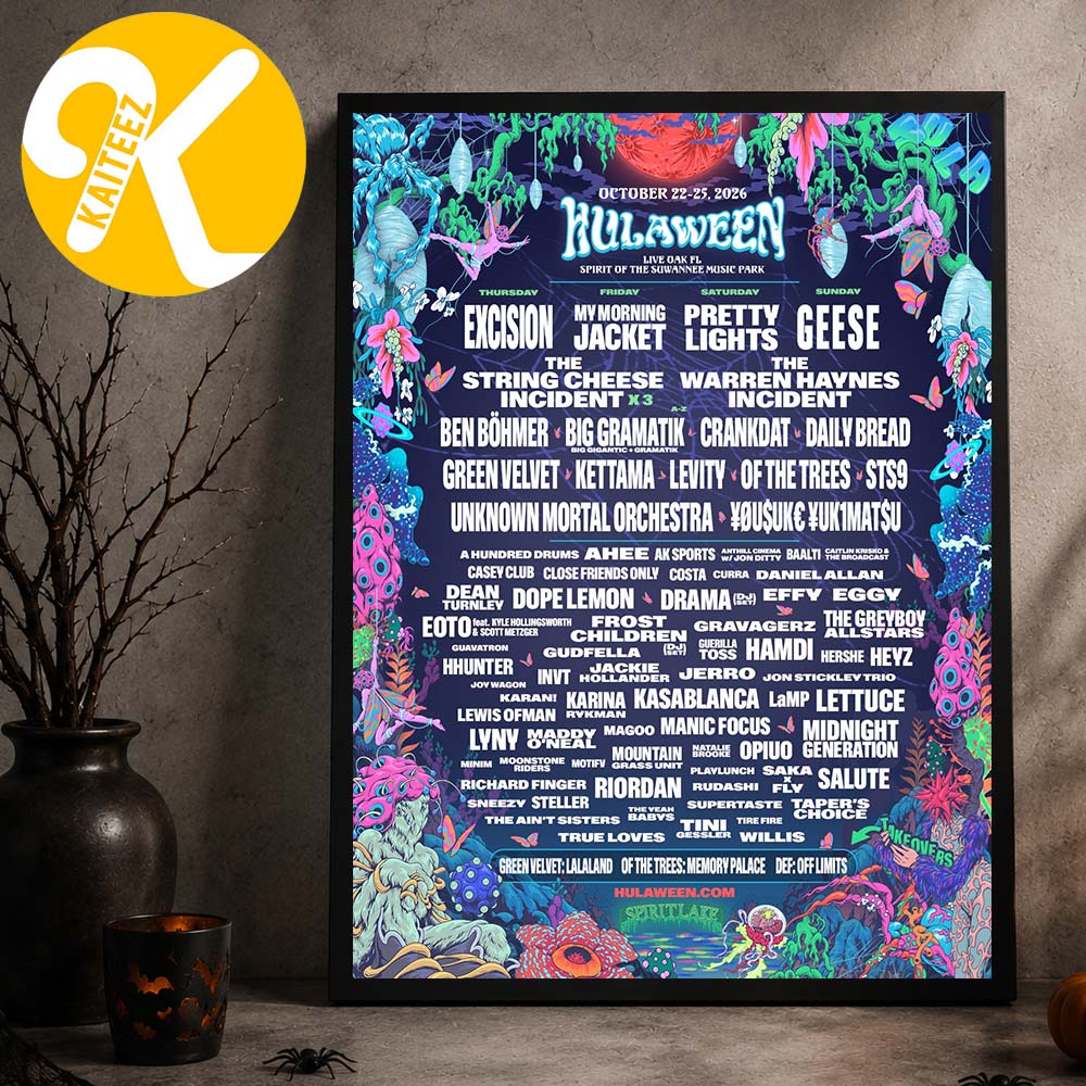 Suwannee Hulaween 2026 At Spirit Of The Suwannee Music Park In Live Oak FL On October 22-25 2026 Home Decor Poster Canvas Suwannee Hulaween 2026 At Spirit Of The Suwannee Music Park In Live Oak FL On October 22-25 2026 Home Decor Poster Canvas