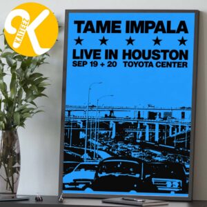 Tame Impala Exclusive Poster Live In Houston At Toyota Center On September 19 20 2026 Home Decor Poster Canvas