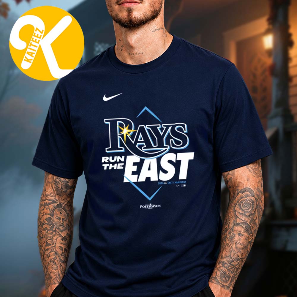 Tampa Bay Rays Merch 2026 AL East Division Champions Nike Run The East Unisex T-Shirt Tampa Bay Rays Merch 2026 AL East Division Champions Nike Run The East Unisex T-Shirt