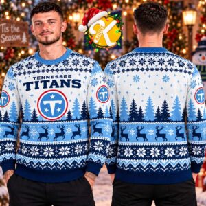 Tennessee Titans NFL Big Logo Knit Ugly Christmas Sweater