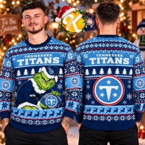 Tennessee Titans NFL Grinch Ugly Christmas Sweater
