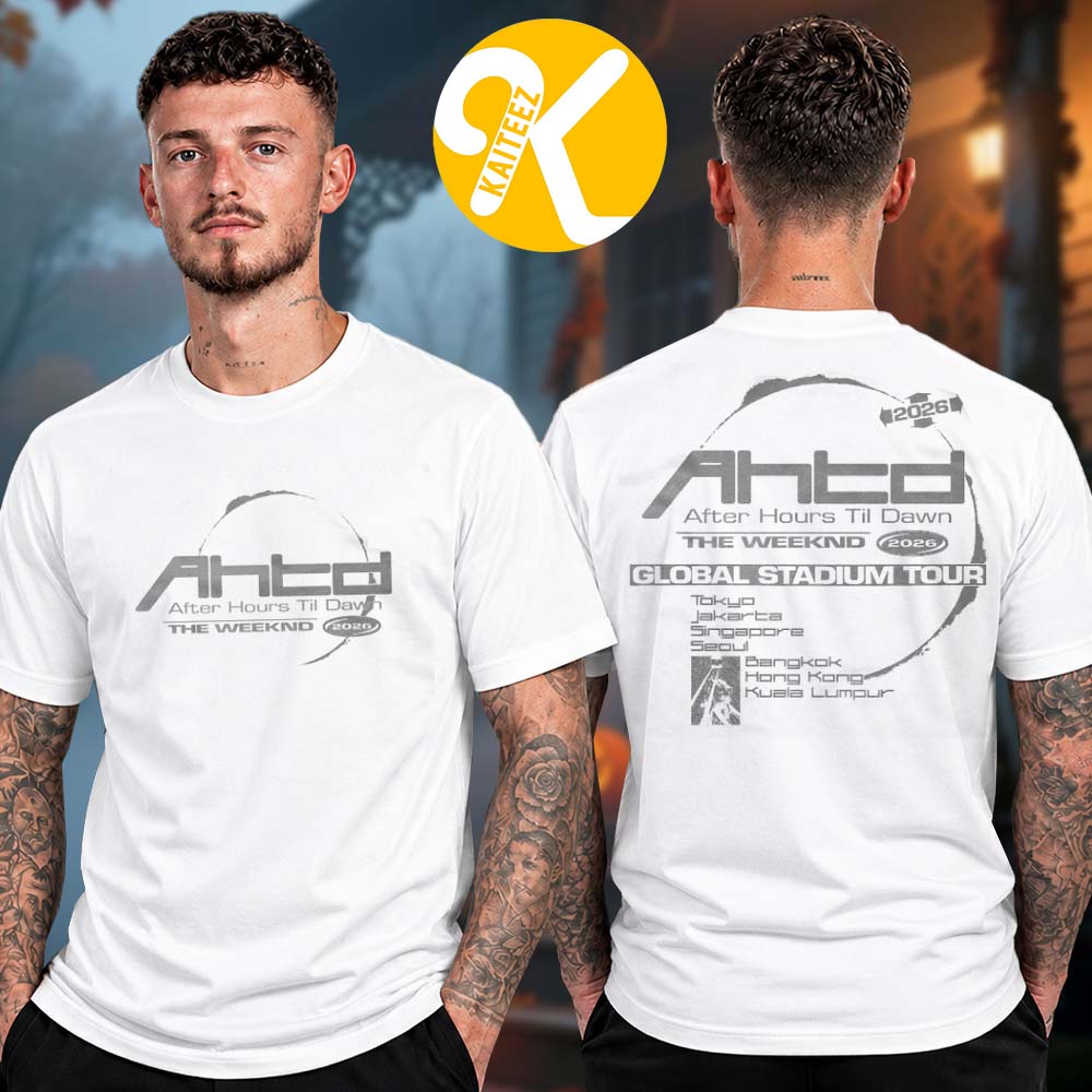 The Weeknd Merch AHTD Asia Tour 2026 Global Stadium Two Sided Unisex T-Shirt The Weeknd Merch AHTD Asia Tour 2026 Global Stadium Two Sided Unisex T-Shirt