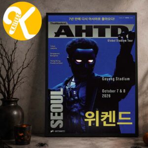 The Weeknd Seoul AHTD Exclusive Poster At Goyang Stadium In Seoul On October 7 8 2026 Home Decor Poster Canvas