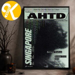 The Weeknd Singapore AHTD Exclusive Poster At National Staidum In Singapore On October 2 3 2026 Home Decor Poster Canvas