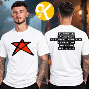 Turnstile Detroit MI Exclusive Event Tee At Russell Industrial Center Lot In Detroit MI On September 11 2026 Two Sided Unisex T-Shirt