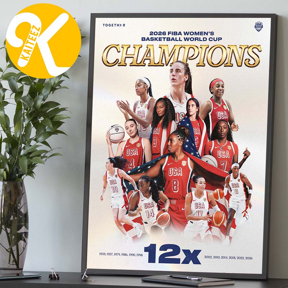 USA Women National Team Are Your 2026 Fiba Women World Cup Champions For The 12th Time Home Decor Poster Canvas USA Women National Team Are Your 2026 Fiba Women World Cup Champions For The 12th Time Home Decor Poster Canvas