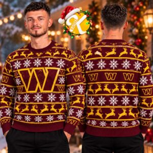 Washington Commanders NFL Logo Ugly Sweater