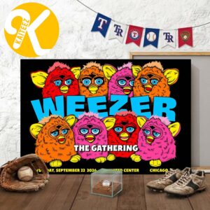Weezer Chicago IL Event Poster At United Center In Chicago IL On September 22 2026 Home Decor Poster Canvas