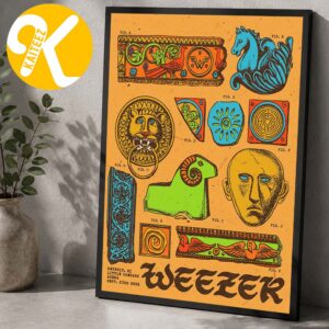 Weezer Detroit MI Event Poster At Little Caesars Arena In Detroit MI On September 23 2026 Home Decor Poster Canvas