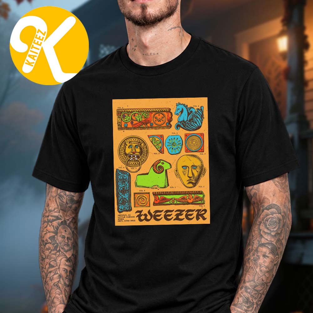 Weezer Detroit MI Event Poster At Little Caesars Arena In Detroit MI On September 23 2026 Unisex T-Shirt Weezer Detroit MI Event Poster At Little Caesars Arena In Detroit MI On September 23 2026 Unisex T-Shirt