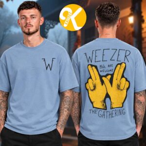 Weezer Merch The Gathering North America Tour 2026 All Are Welcome Two Sided Unisex T-Shirt