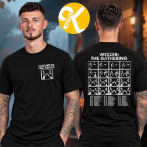 Weezer Merch The Gathering North America Tour 2026 Code Signals Tour Dates Two Sided Unisex T-Shirt