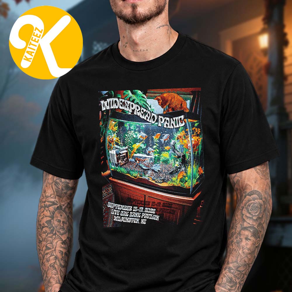 Widespread Panic Wilmington NC Event Poster Live At Oak Bank Pavilion In Wilmington NC On September 18 19 2026 Unisex T-Shirt Widespread Panic Wilmington NC Event Poster Live At Oak Bank Pavilion In Wilmington NC On September 18 19 2026 Unisex T-Shirt