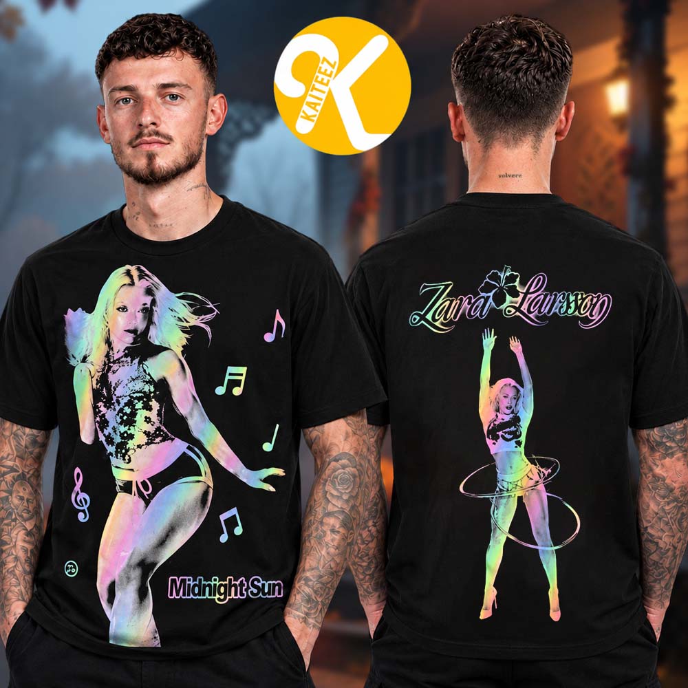 Zara Larsson Merch Rock In Rio 2026 Midnight Sun Rainbow Unisex T-Shirt Zara Larsson Merch Rock In Rio 2026 Midnight Sun Rainbow Unisex T-Shirt