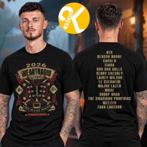 iHeartRadio Music Festival Vegas 2026 Merch Rock Line Up Two Sided Unisex T-Shirt
