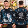Ado Adotomy Blue Rose Navy Ugly Christmas Sweater