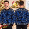 Ado Adotomy Blue Rose Navy Ugly Christmas Sweater
