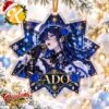 Ado Chibi Singer Blue Rose Snowflake Christmas Ornament Ado Chibi Singer Blue Rose Snowflake Christmas Ornament