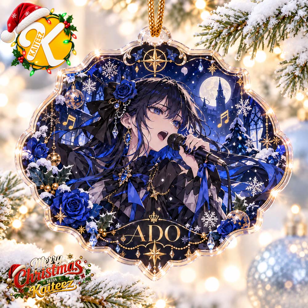 Ado Moonlight Singer Blue Rose Christmas Ornament Ado Moonlight Singer Blue Rose Christmas Ornament