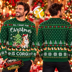 All I Want For Christmas Is Corgi Ugly Christnas Sweater